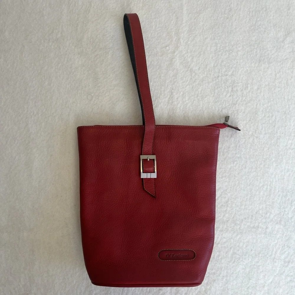 D'Luciano Moda‎ Mexico Red Leather Shoulder Bag